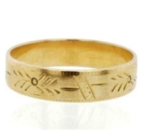 viktorianisches Eternityband 9 kt 9 Karat Gold Roségold geätzt Größe 7 2,17 g - Bild 1 von 5