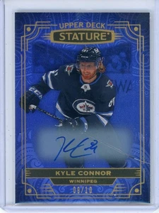 2022-23 UD STATURE HOCKEY BLUE PARALLEL AUTO #09/10 Winnipeg Jets Kyle Connor - Picture 1 of 2