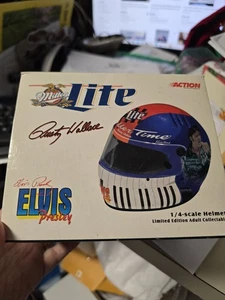 Rusty Wallace 1/4 Scale Helmet Miller Lite W/ Elvis Presley  T31 - Foto 1 di 3