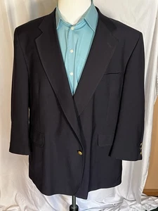 David Taylor einfarbiger schwarzer 2-Knopf Single Vent Sport Mantel Jacke Gr. 52R - Bild 1 von 11