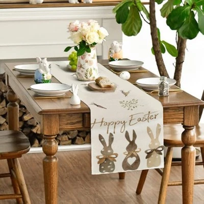 Cute and Playful Plaid Bunny Table Runner to Elevate Your Easter Setup - Image 1 of 4