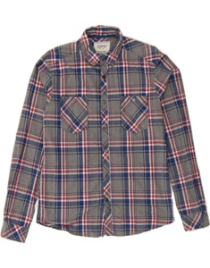 ESPRIT Mens Slim Shirt Small Grey Check Cotton BZ07 - Picture 1 of 3