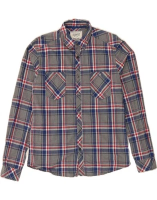 ESPRIT Mens Slim Shirt Small Grey Check Cotton BZ07 - Image 1 of 3