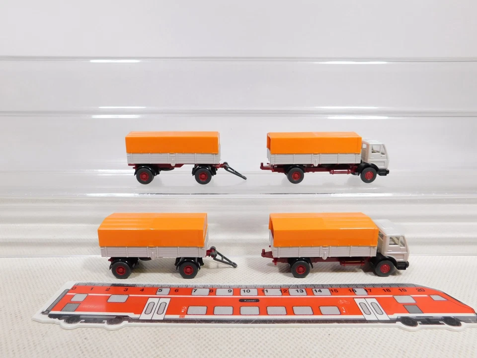 Mercedes MB 1617 1:87 2X Hängerzug Lastzug Molto Buono #EG958-0,5 - Immagine 1 di 4