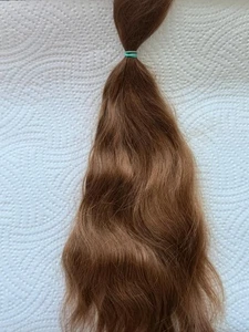 PREMIUM MEDIUM BROWN MOHAIR FOR REBORN DOLLS 10G - Picture 1 of 2