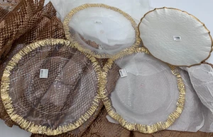 1 Barock Glas weiß Platzteller + 3 Rufolo Glas Servierteller - Bild 1 von 10