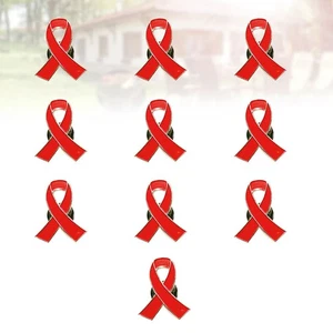 10 piezas broches de cinta roja con insignia alfileres de solapa de hierro alfiler creativo para damas - Imagen 1 de 11