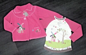 BNWT NEXT GIRLS TOP & CARDIGAN SET 2/3 YRS T-SHIRT JACKET COAT DRESS HOODIE PANT - Picture 1 of 10