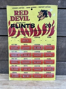 Vintage Red Devil Feuersteine Werbung Laden Display COOL Dämon Satan - Bild 1 von 4