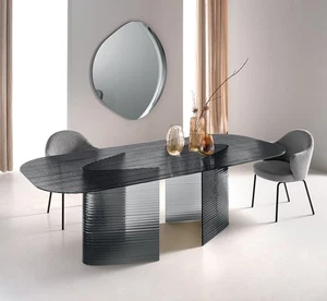 Esstisch aus gestreiftem Glas modernes Design CIC-669 - Bild 1 von 5