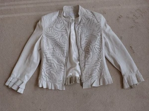 Jacke Lederjacke 34 36 Weiss Karen Millen - Bild 1 von 12