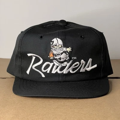 Vintage Las Angeles Raiders Hat Cap Snapback Youth Black Sports Specialties 90s - Image 1 of 4