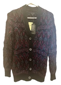Lucky Brand Cardigan XS Black Textured All Day Sweater Patterned Chunky Knit NWT - Bild 1 von 4