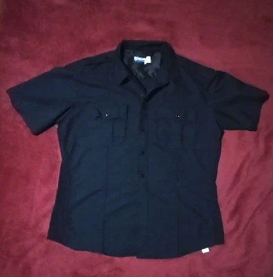 Blauer Tactical Uniform Shirt XL Dark Navy Polyester Rayon Short Sleeve Workwear - Image 1 of 4