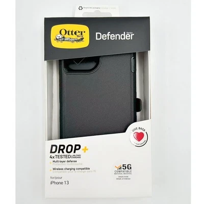 OtterBox Defender Case with Holster Case for iPhone 13, Black Case - Image 1 of 3