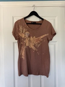 Camiseta para mujer J.Crew talla grande manga corta cuello redondo informal estampado gráfico - Imagen 1 de 3