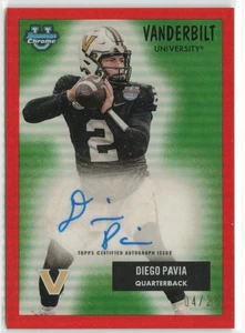 2025 Bowman Chrome University Diego Pavia #55AV-DP 1955 Bowman Orange Auto /25 - Picture 1 of 2