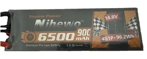 Nihewo 4S Lipo Battery 14.8V, 6500mAh, 90C, 4S1P, 96.2Wh - Picture 1 of 3