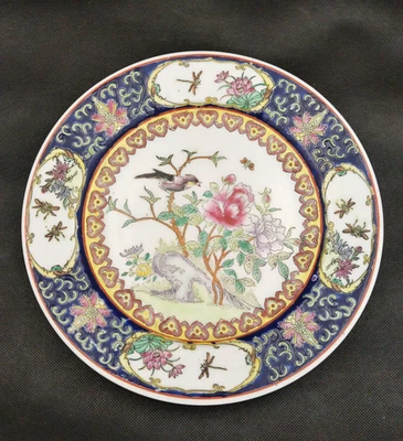 Assiette porcelaine chinoise émaillée à la main - Photo 1/4