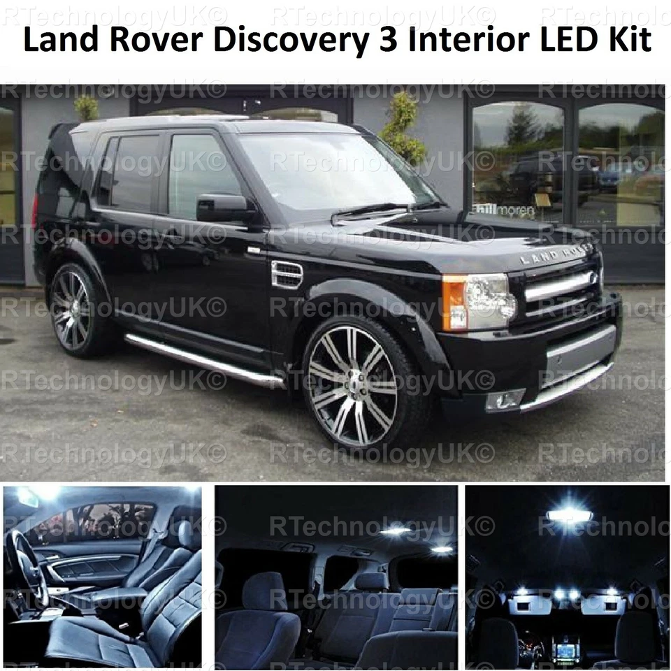 PREMIUM for LAND ROVER DISCOVERY 3 XENON WHITE INTERIOR LED LIGHT BULB KIT MKIII - Image 1 of 1