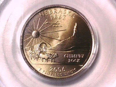 2006 P Washington State Quarter PCGS MS 68 Nebraska Satin Finish 08545361 - Image 1 of 3