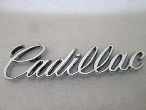 Cadillac Fleetwood Deville Brougham Script Emblem Nameplate Badge Rear Trunk - Picture 1 of 4