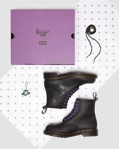 Dr. Martens x BT21 1460 8 Loch Stiefel SCHWARZ Limited Collaboration Japan mit Karton - Bild 1 von 10