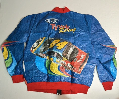 Jeff Gordon Vintage TYVEK Graphic Jacket Dupont #24 New Men's Size Medium Cover