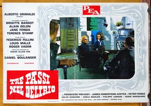 fotobusta film TOBY DAMMIT Federico Fellini Terence Stamp TRE PASSI NEL DELIRIO - Picture 1 of 1