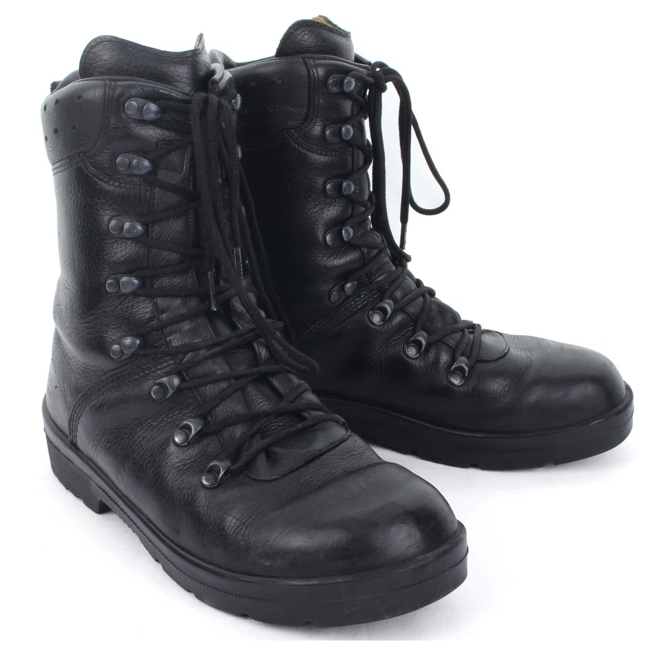 Genuine German Army Para Boots  Black Surplus Leather Combat Military UK 4–13 - Image 1 of 4