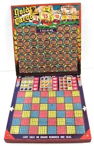 Juego de mesa de perforación de oro vintage oculto mientras ilegal de 5 quilates sin usar - Imagen 1 de 5