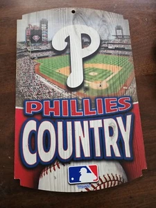 Wincraft/MLBP 2009 Fan Cave Wood Phillies 15"x11" - Picture 1 of 4