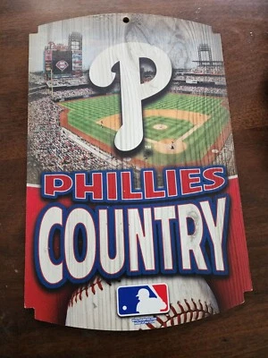 Wincraft/MLBP 2009 Fan Cave Wood Phillies 15"x11" - Image 1 of 4