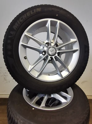 4 Winterräder 205 60 R16 Mercedes A B CLA Klasse W177 W247 W118 16" Alufelgen - Bild 1 von 4