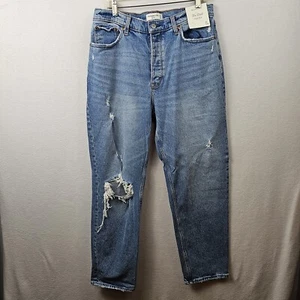 Abercrombie & Fitch Jeans Woman’s Size 31/12R Blue Denim The Dad High Rise NWT - Picture 1 of 8