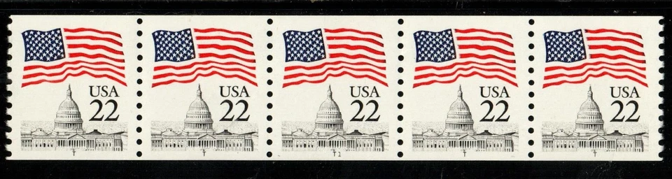 Scott 2115 22¢ Flag over Capitol  P#T1 MNH Free shipping in the USA - Image 1 of 1