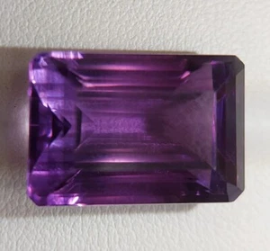 Large Brazilian Amethyst gemstone - faceted natural purple Quartz 20.85 CTS - Picture 1 of 11