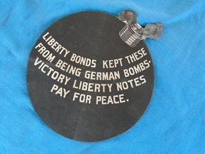 WWI Liberty Bonds two sided sheet shaped like bomb  how many victory notes - Picture 1 of 4