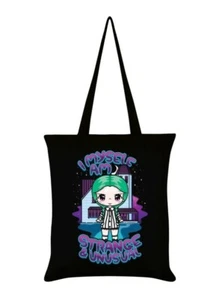 Mio Moon I Myself Am Strange And Unusual Black Tote Bag Lydia Quote Beetlejuice  - Picture 1 of 3