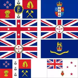 New Zealand Flag Royal Governor-General Governor Coronation Standard Queen - Picture 1 of 12
