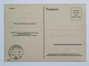 Alliierte Besetzung Behelfsganzsache P 695 c Hamburg 36 - 10.7.1945 *  - Picture 1 of 2