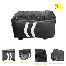 9L PU Leather Motorcycle Bicycle Tail Rear Seat Storage Bag Tool Case Luggage