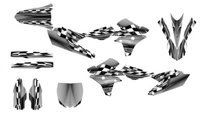 YZ250F YZ450F 2014 2015 2016 2017 Graphics sticker kit #2500 Gray Metal - Picture 1 of 2