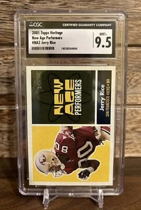 2001 Topps Heritage New Age Performers Jerry Rice HOF 49ers CGC 9.5 Mint+ - Picture 1 of 2