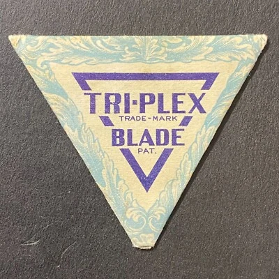 Tri-Plex Safety Razor Co. Philadelphia c1940's-50's Shaving Razor Blade Packet - Image 1 of 2