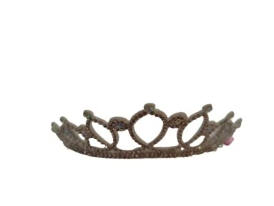 NUEVO Fieltro Blanco Diamante Tiara Cabeza Corona Rey Disfraz Libro Gallina Día Foto 1 de 2