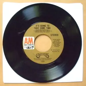 THE CARPENTERS-IT'S GOING TO TAKE SOME TIME/FLAT BAROQUE- A&M 1351-STEREO-1972 - Picture 1 of 2