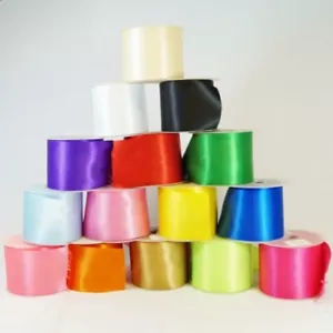 100mm Single Faced Satin Ribbon Sash Wedding Prom Party Hen Stag Parties - Picture 1 of 20