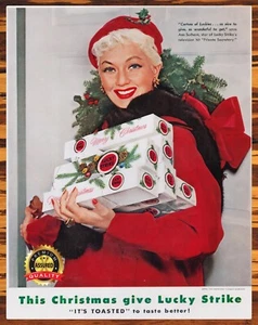 Lucky Strike Cigarettes - Ann Sothern - Rare - 1950s - Metal Sign 11 x 14 - Picture 1 of 4