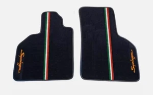 Alfombrillas Aptas para Lamborghini Gallardo Alfombra Negra 2 Plazas 2004-2014 Bandera - Imagen 1 de 1
